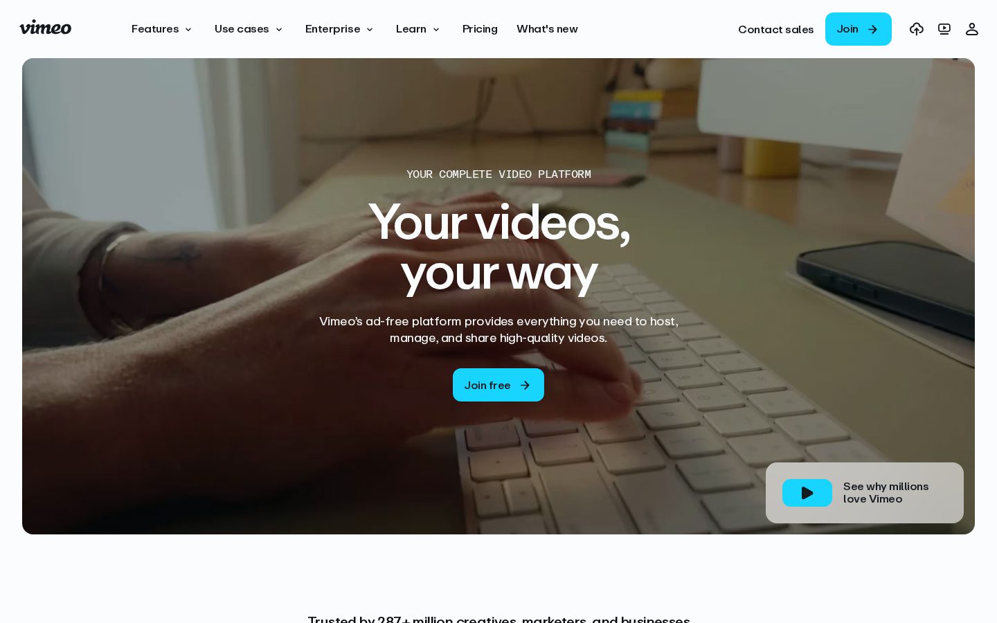 Vimeo Homepage