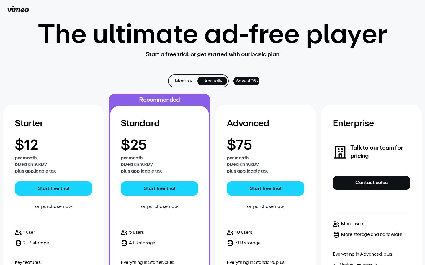 Vimeo Pricing