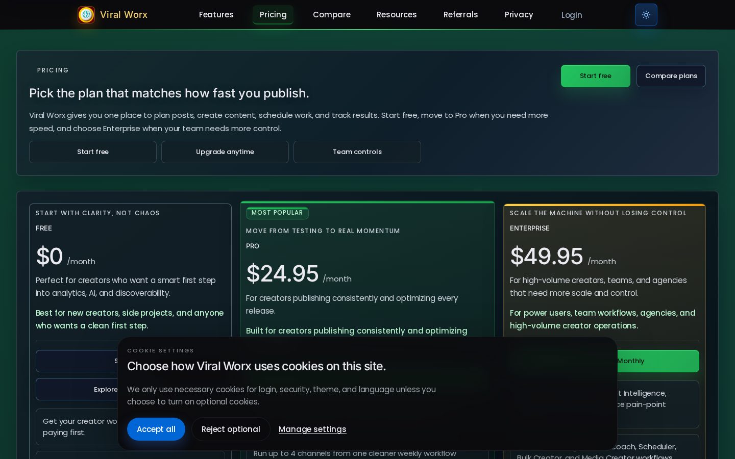Viral Worx Pricing