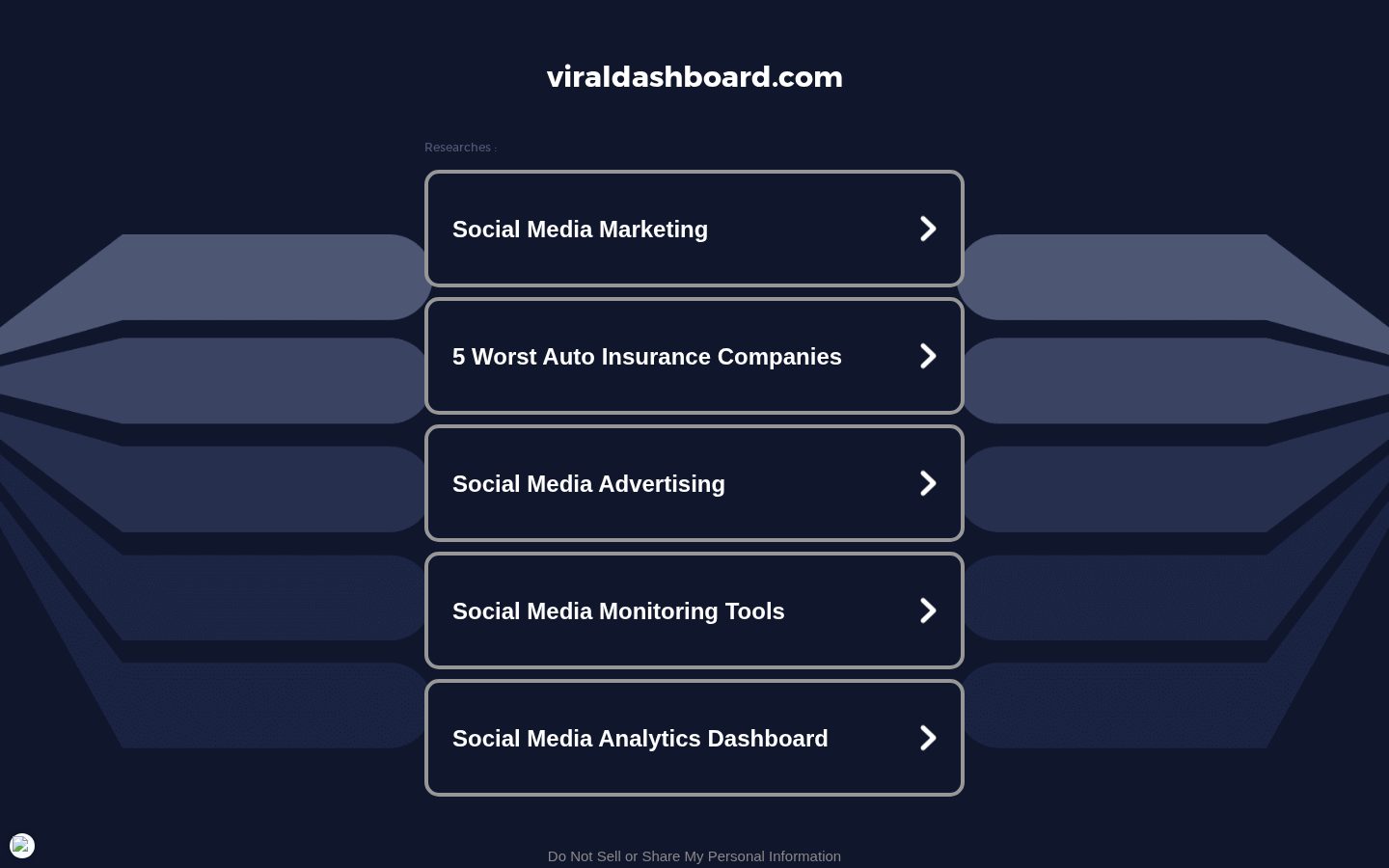 ViralDashboard Homepage