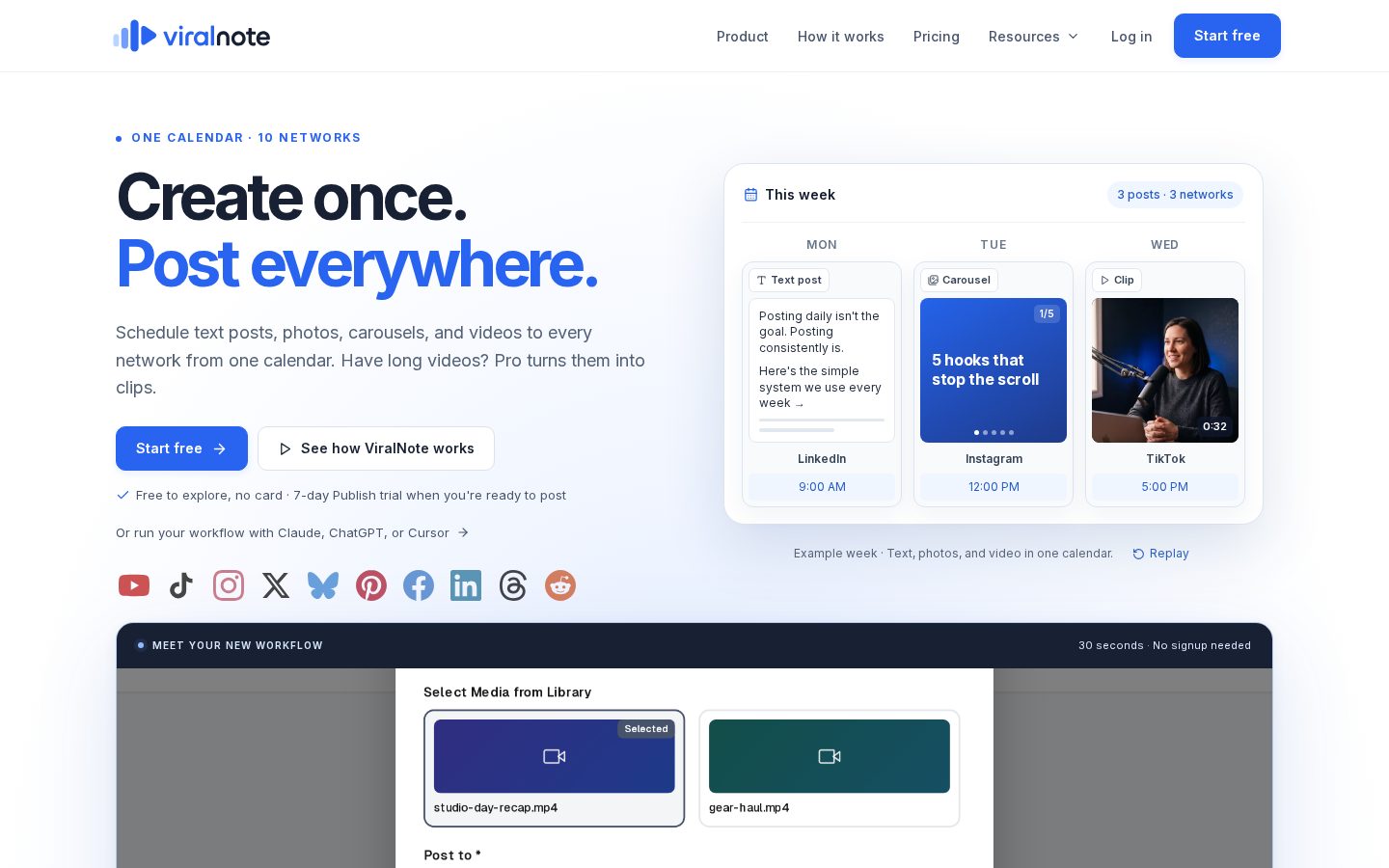 Viralnote Homepage