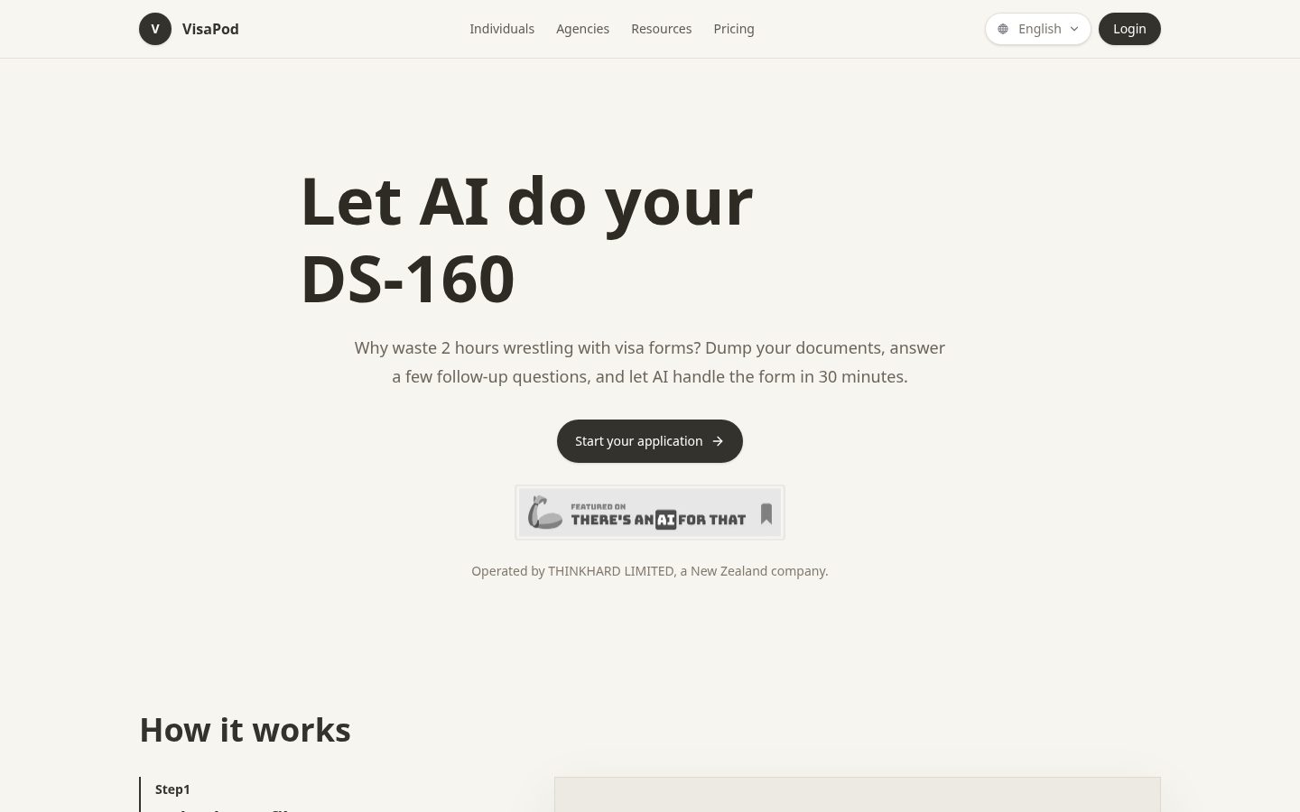 VisaPod Homepage