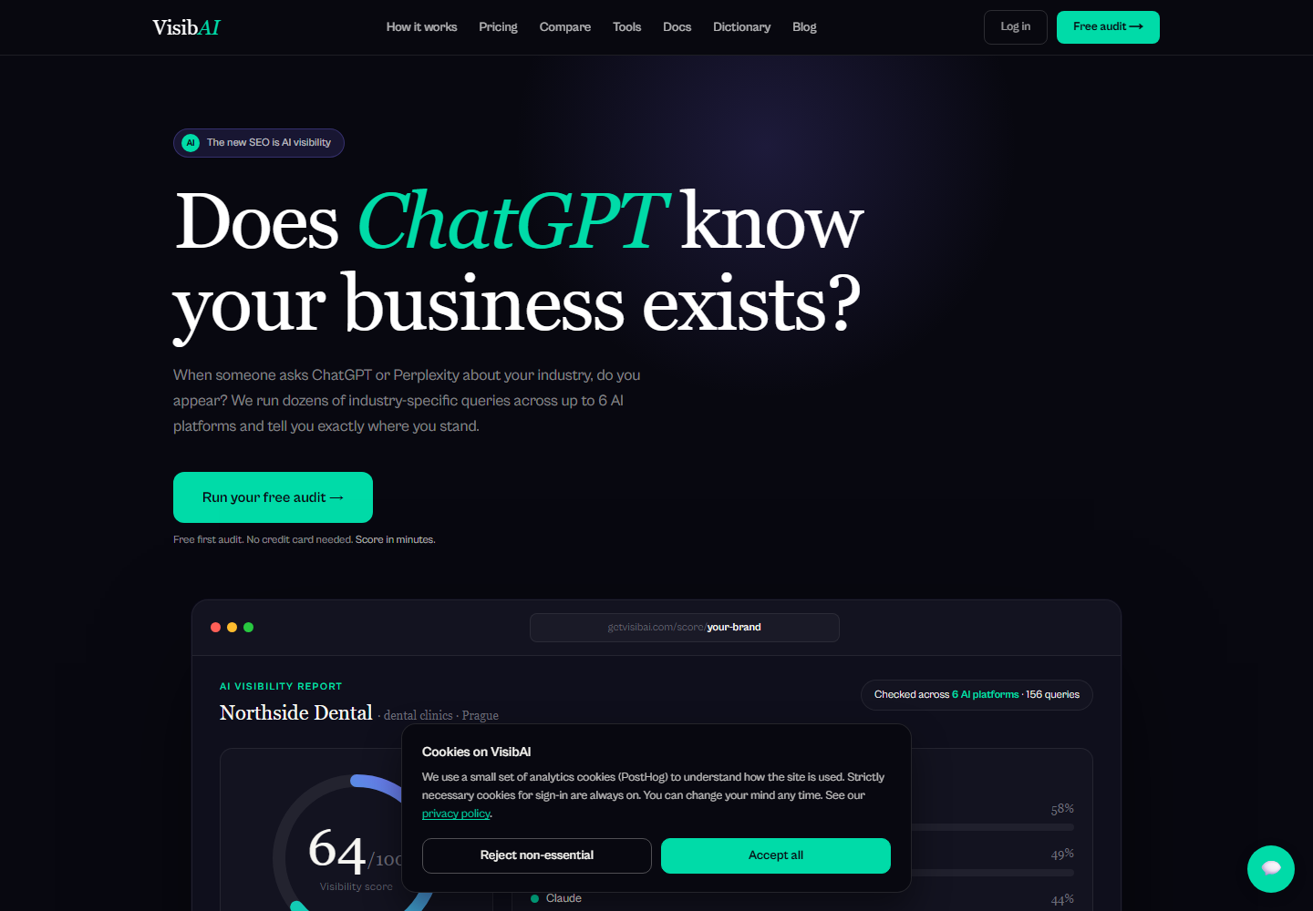 VisibAI homepage
