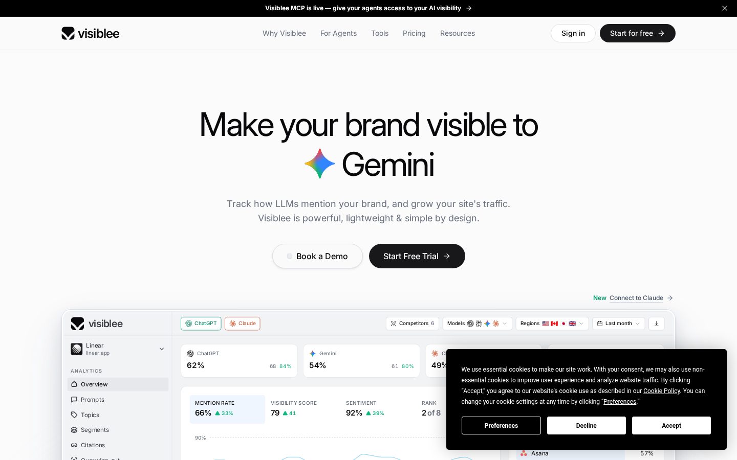 Visiblee Homepage