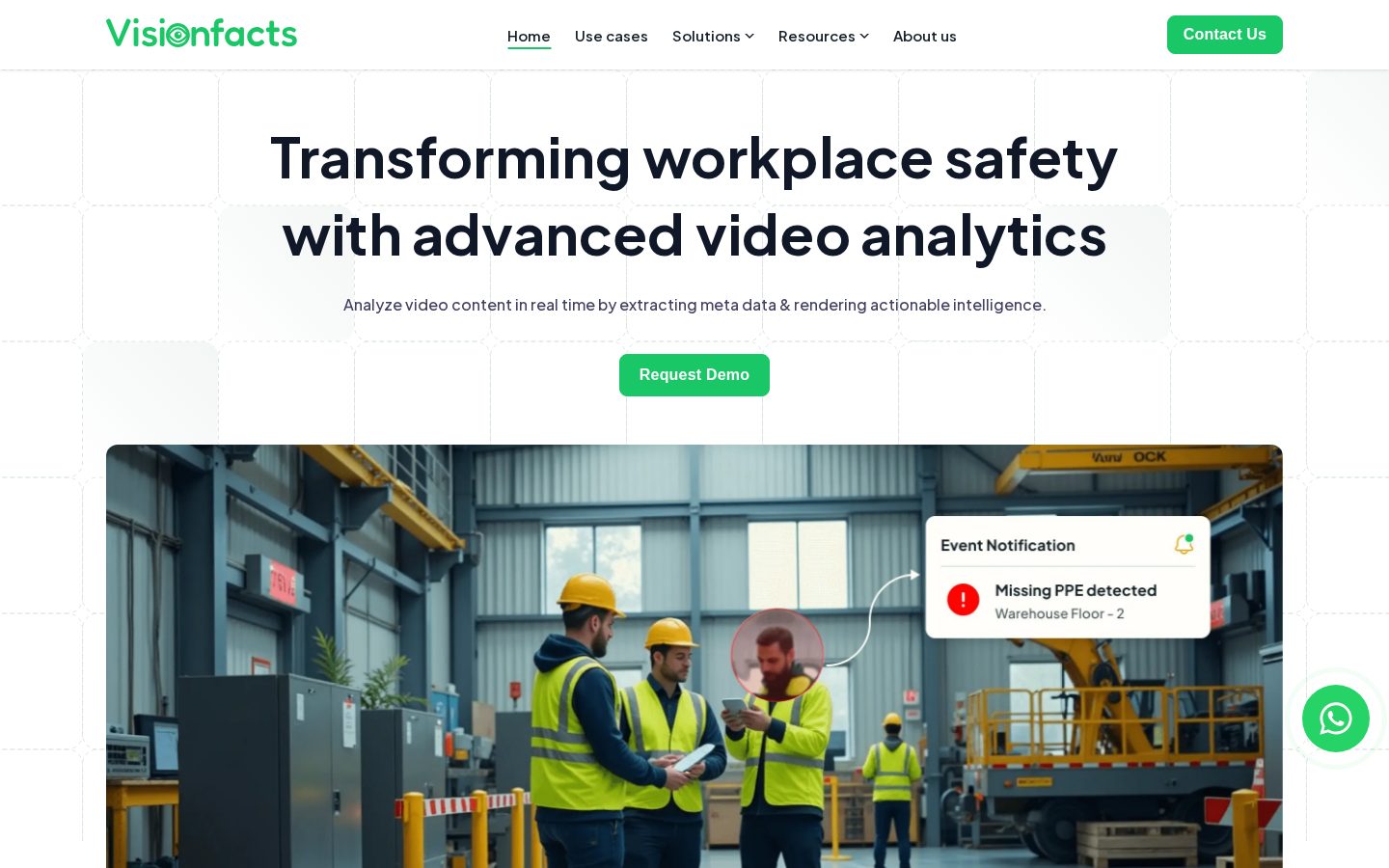Visionfacts AI Homepage