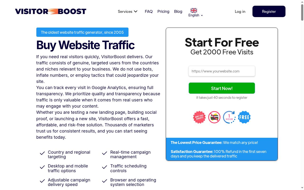 VisitorBoost Homepage