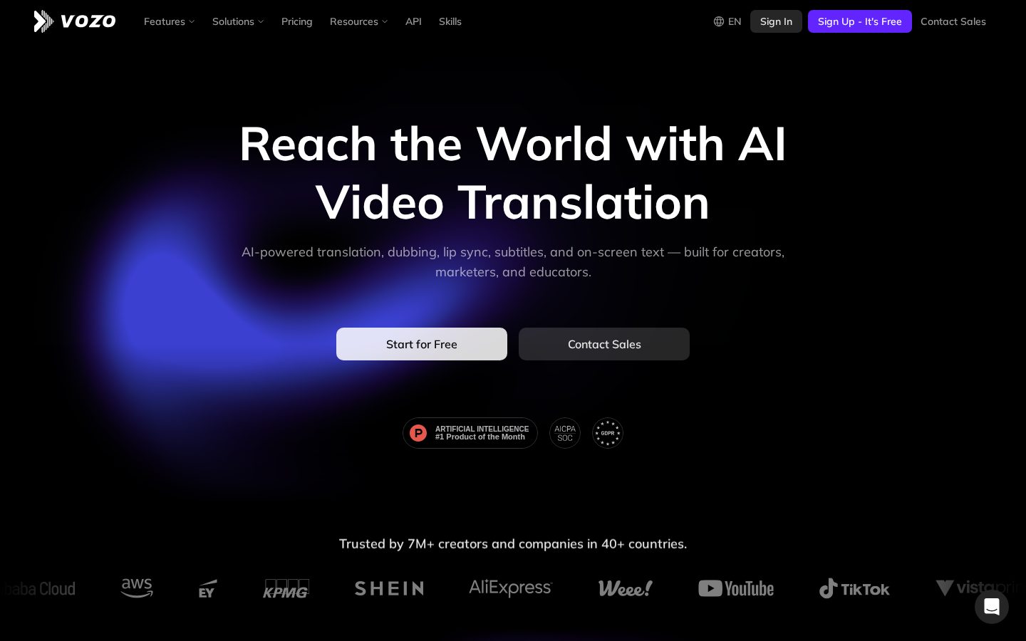 Visual Translate by Vozo Homepage