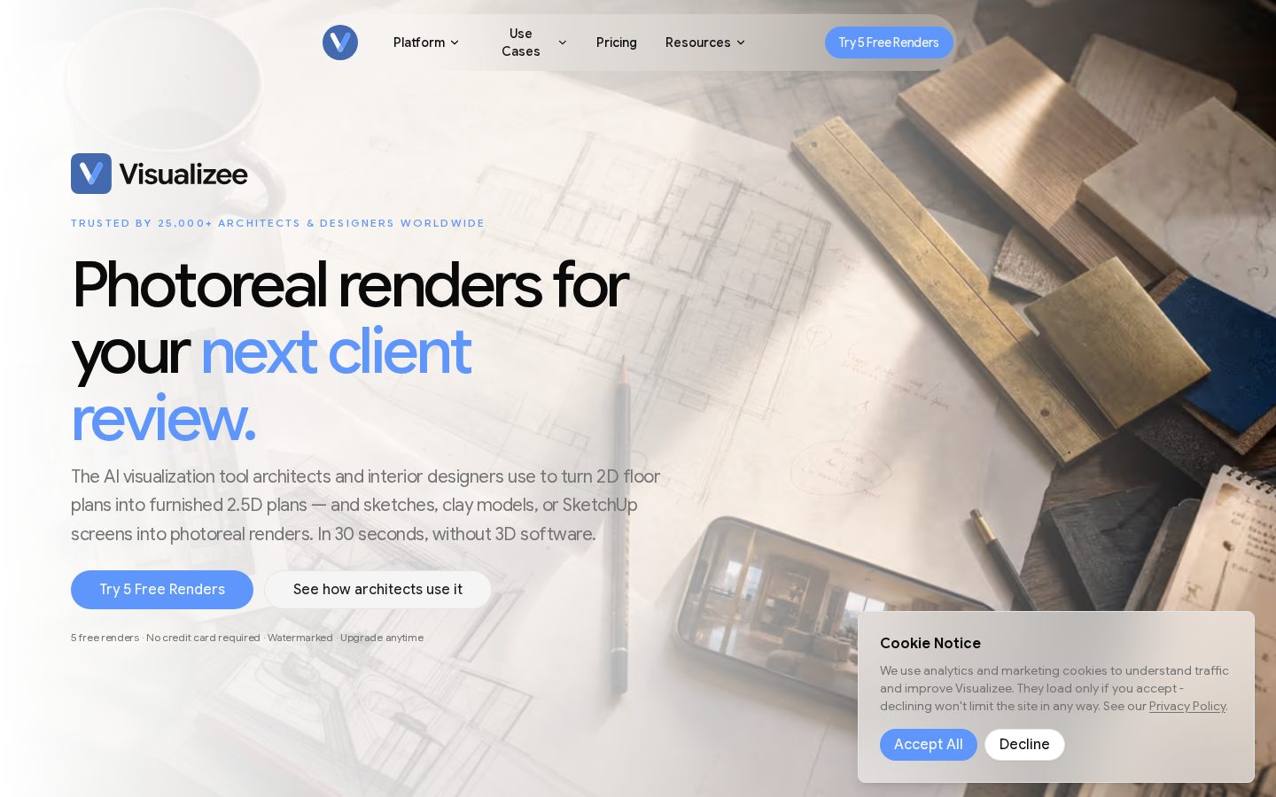 Visualizee Homepage