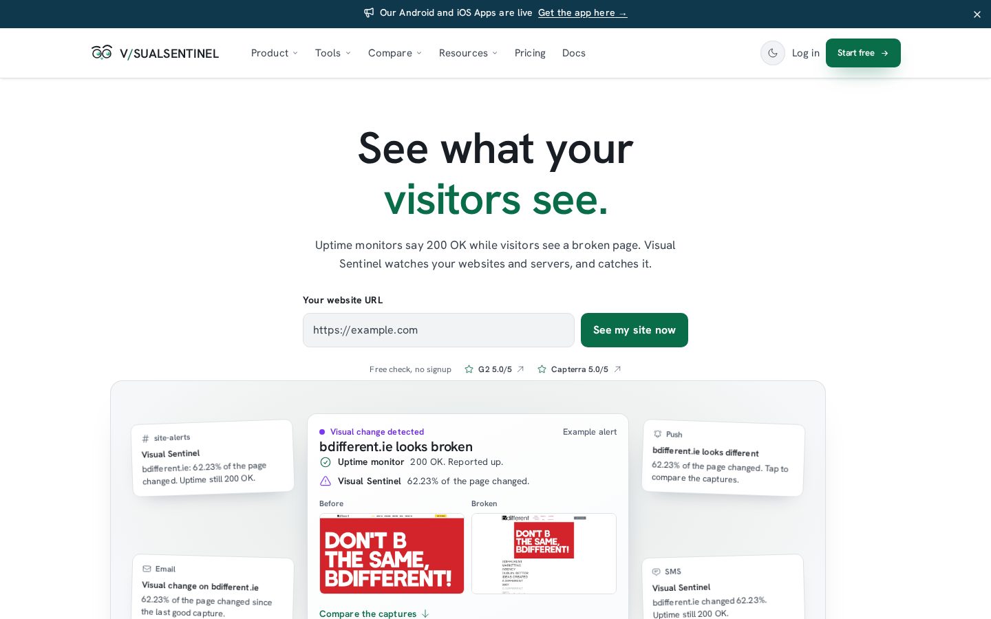 VisualSentinel Homepage