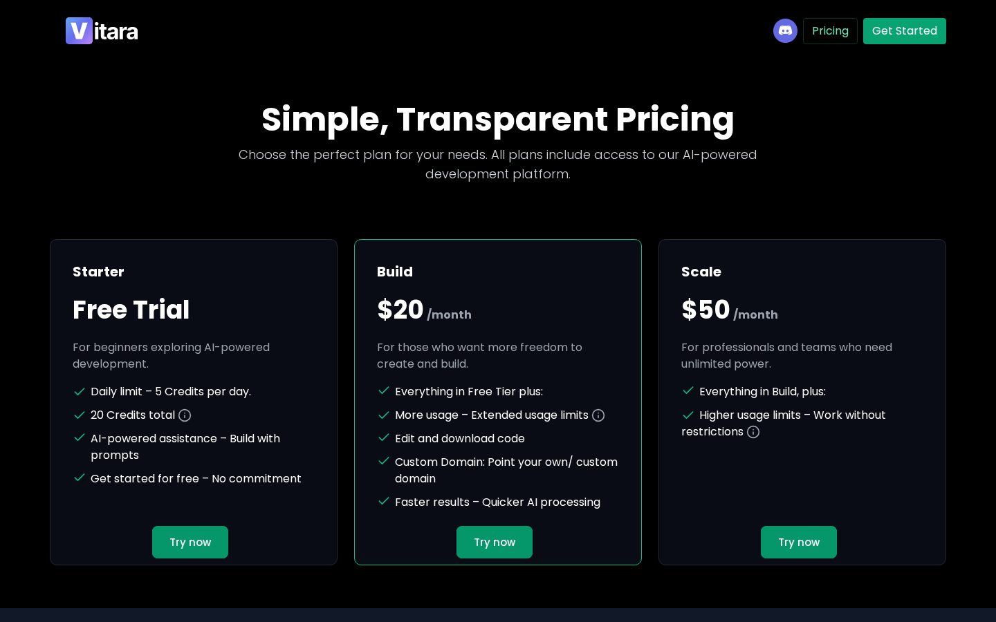 Vitara AI Pricing