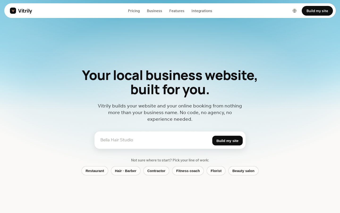 Vitrily Homepage