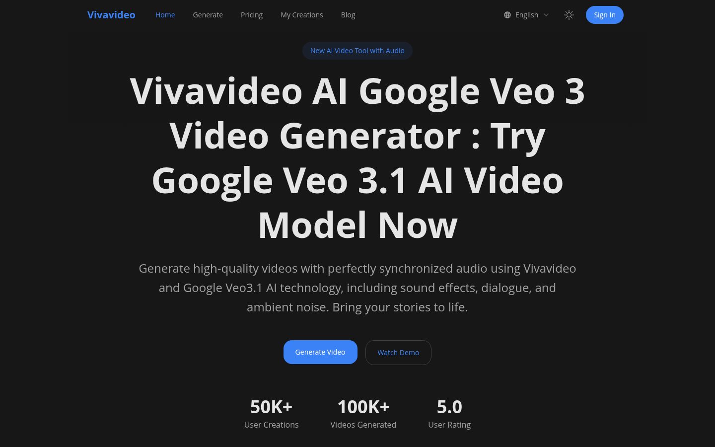 VivaVideo Homepage