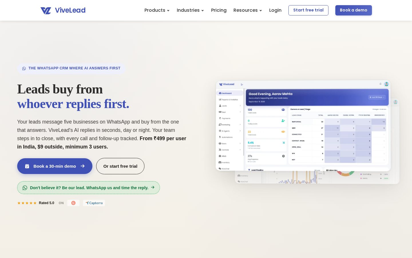 Vivelead Homepage