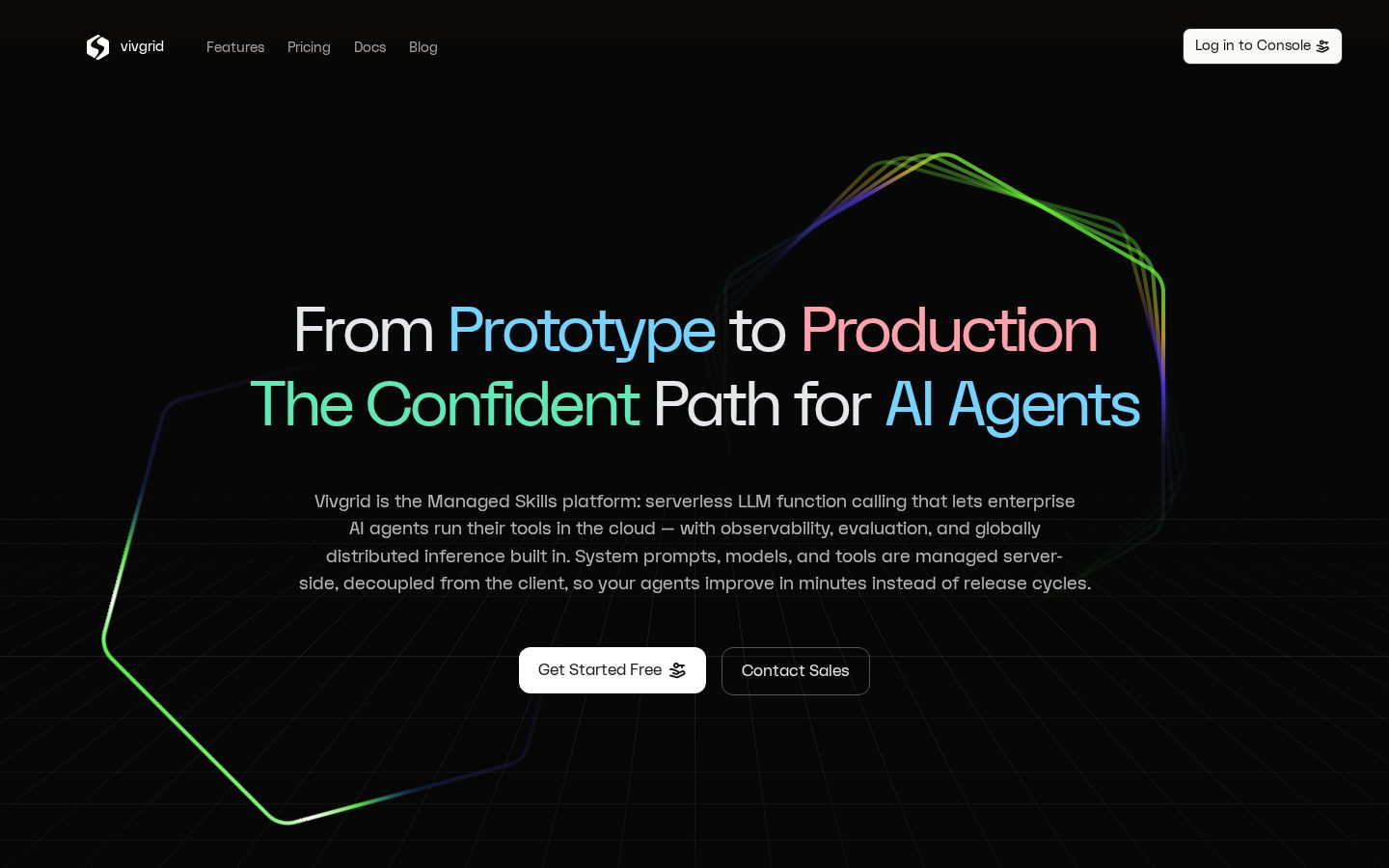 vivgrid Homepage