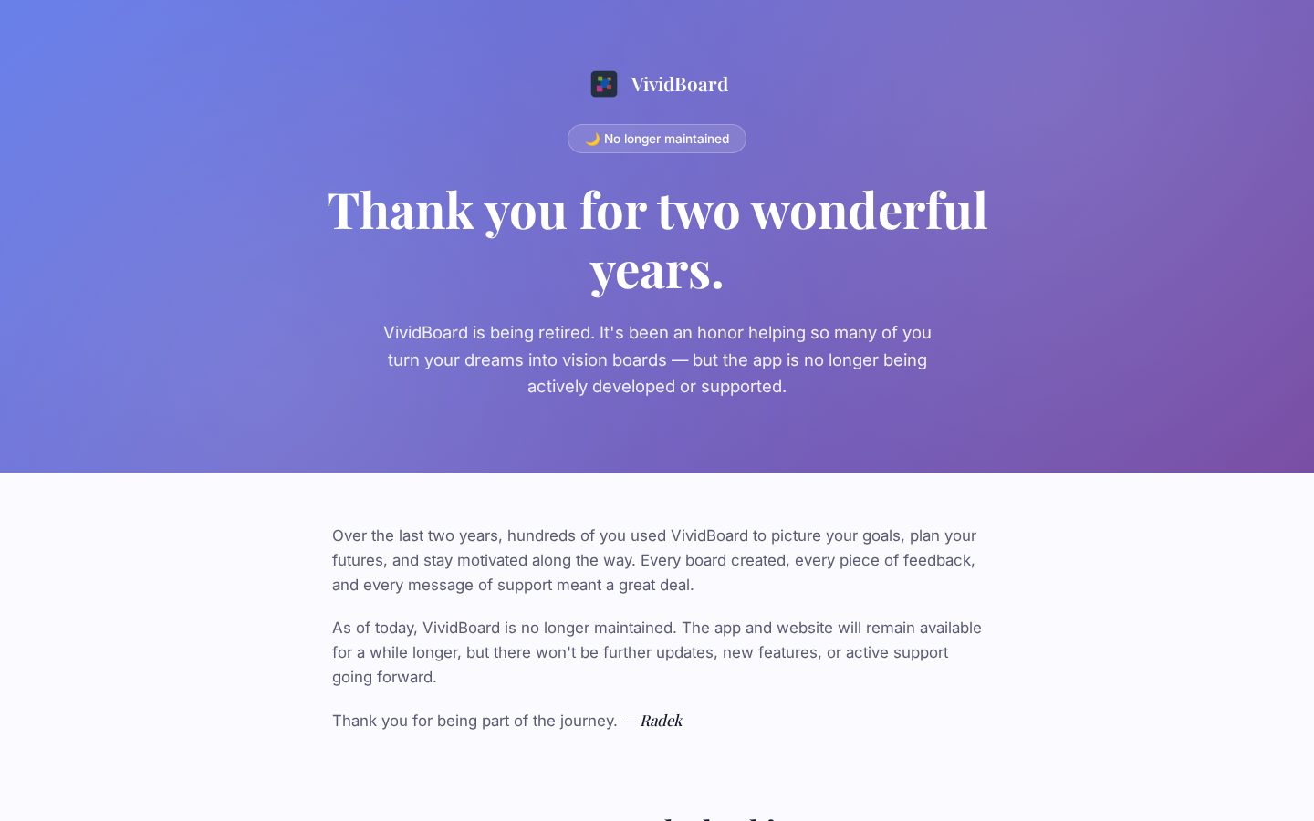 VividBoard Homepage