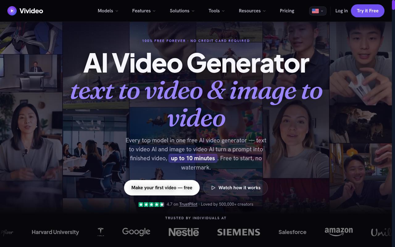 Vivideo Homepage