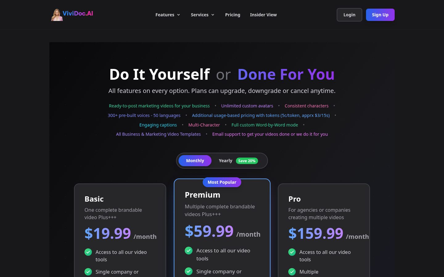 ViviDoc.AI Pricing