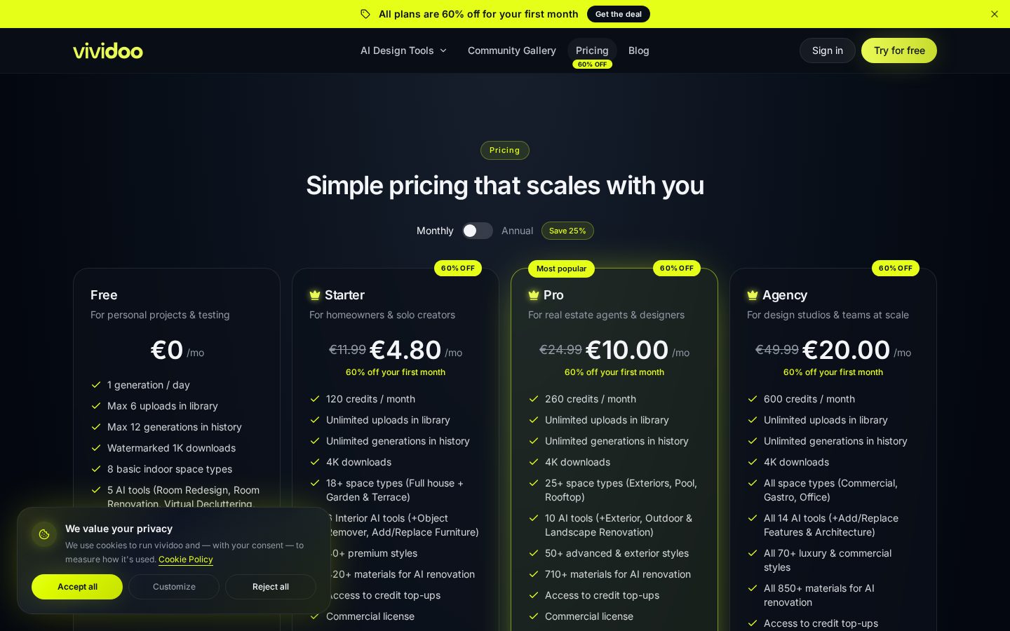 vividoo Pricing