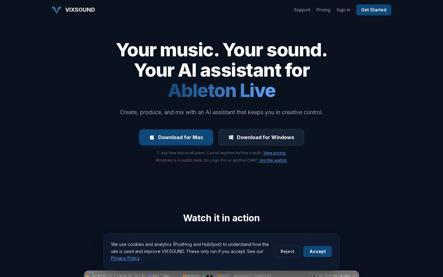 VixSound Homepage