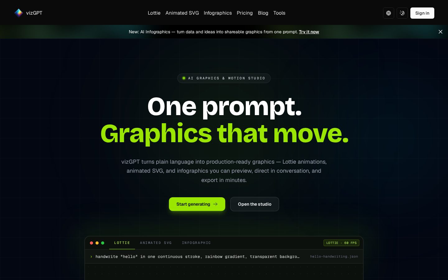 vizGPT Homepage