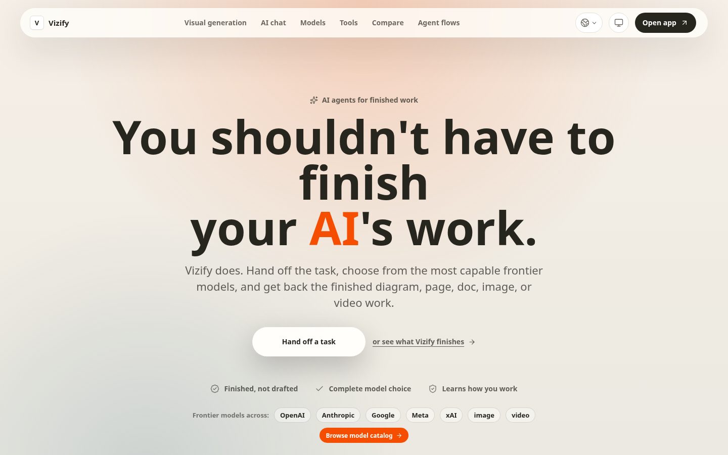 Vizify Homepage