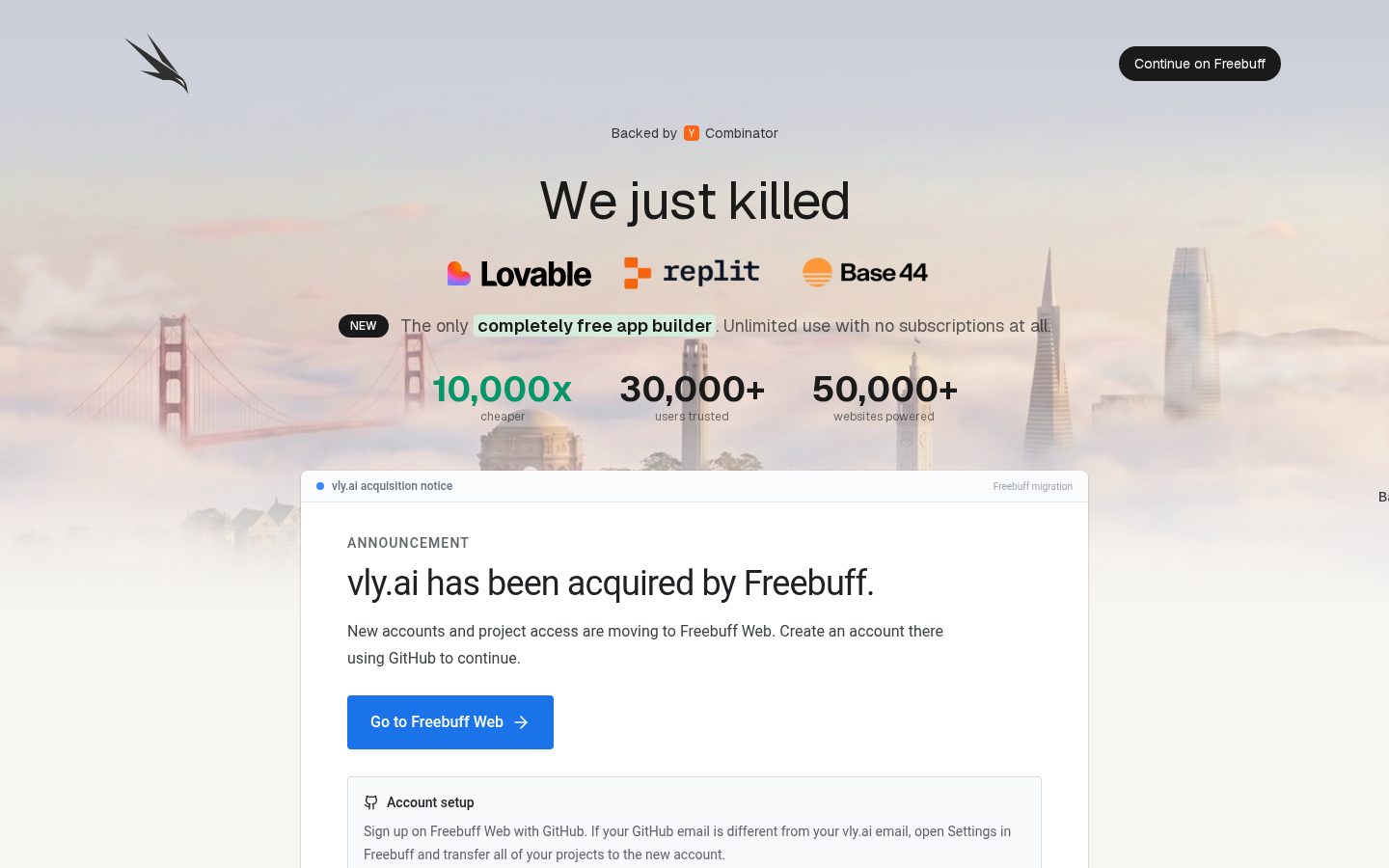 vly.ai Homepage