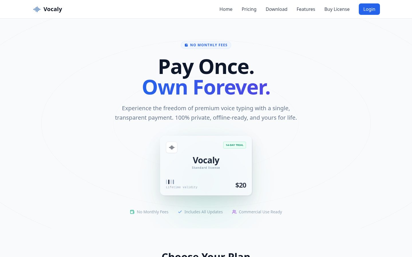 Vocaly Pricing