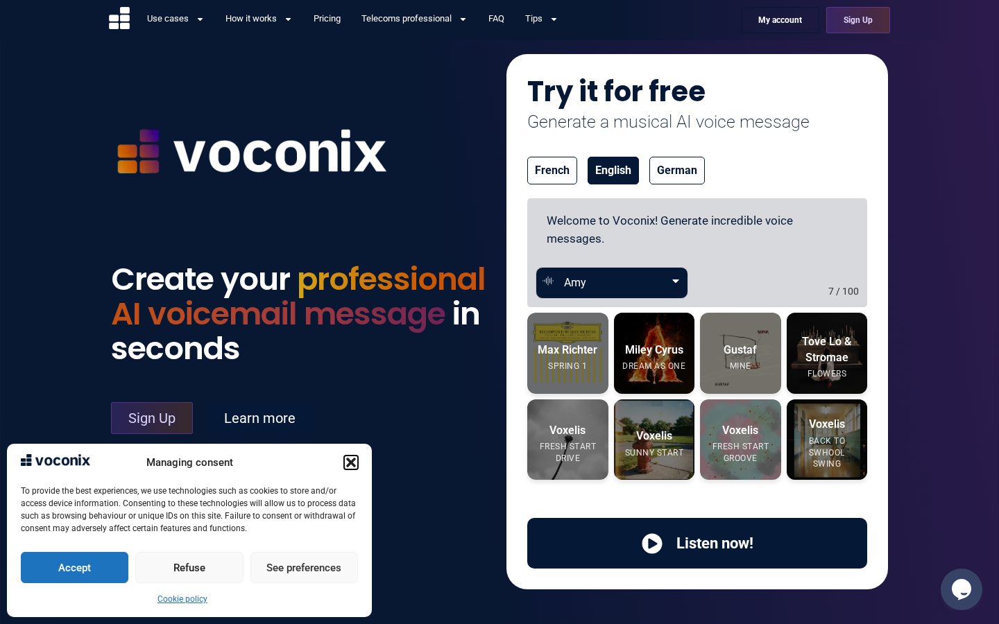 Voconix Homepage