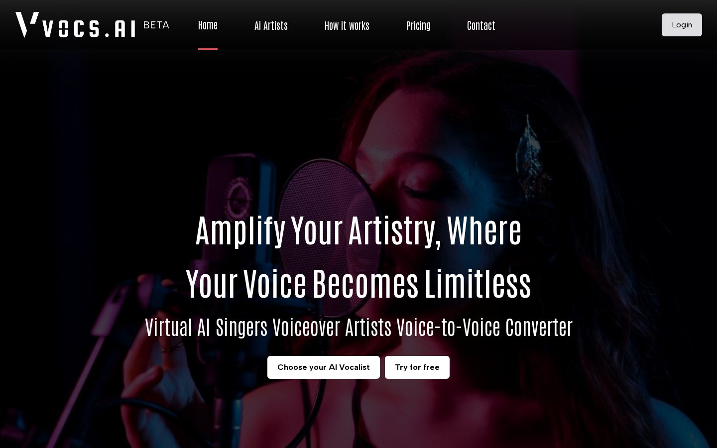 Vocs AI Homepage