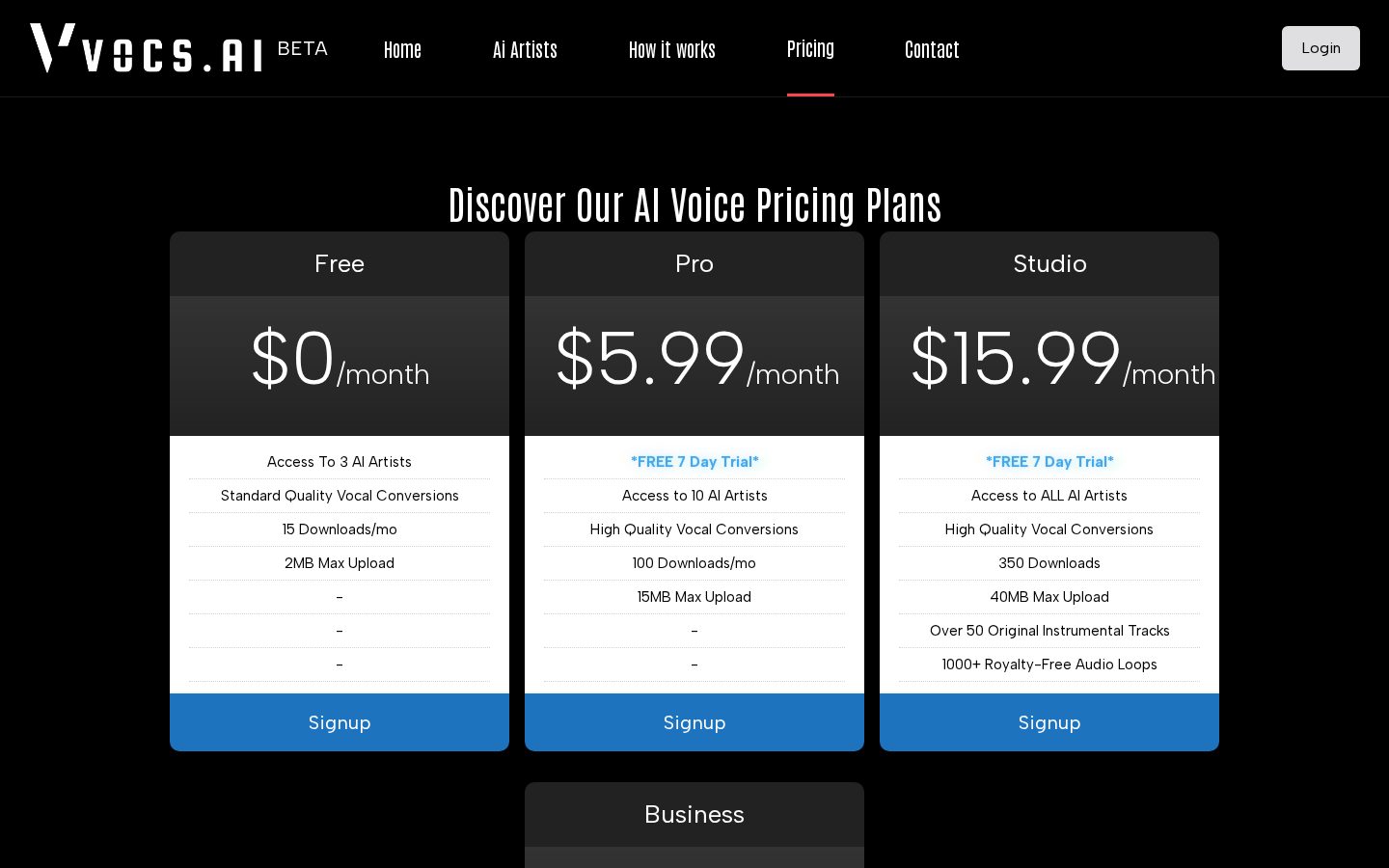 Vocs AI Pricing
