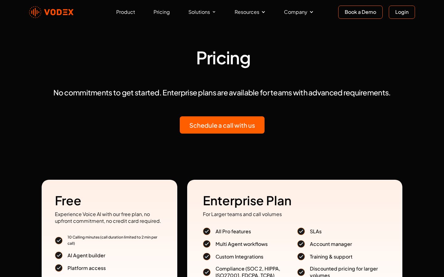 Vodex Pricing