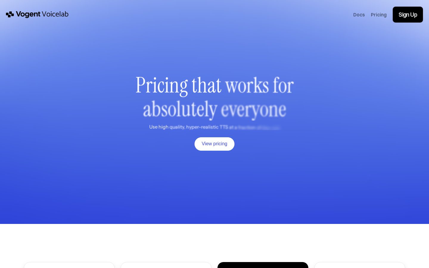 Vogent Voicelab Pricing