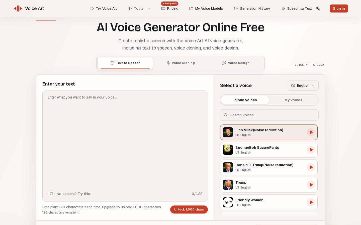Voice Art Homepage