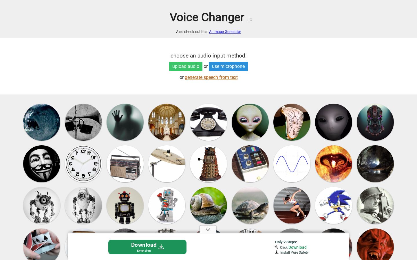 Voice Changer Homepage