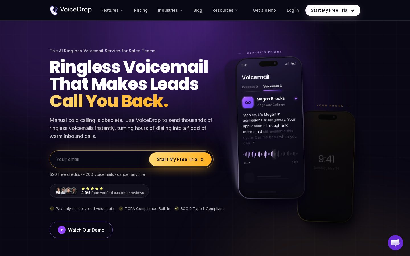 VoiceDrop Homepage
