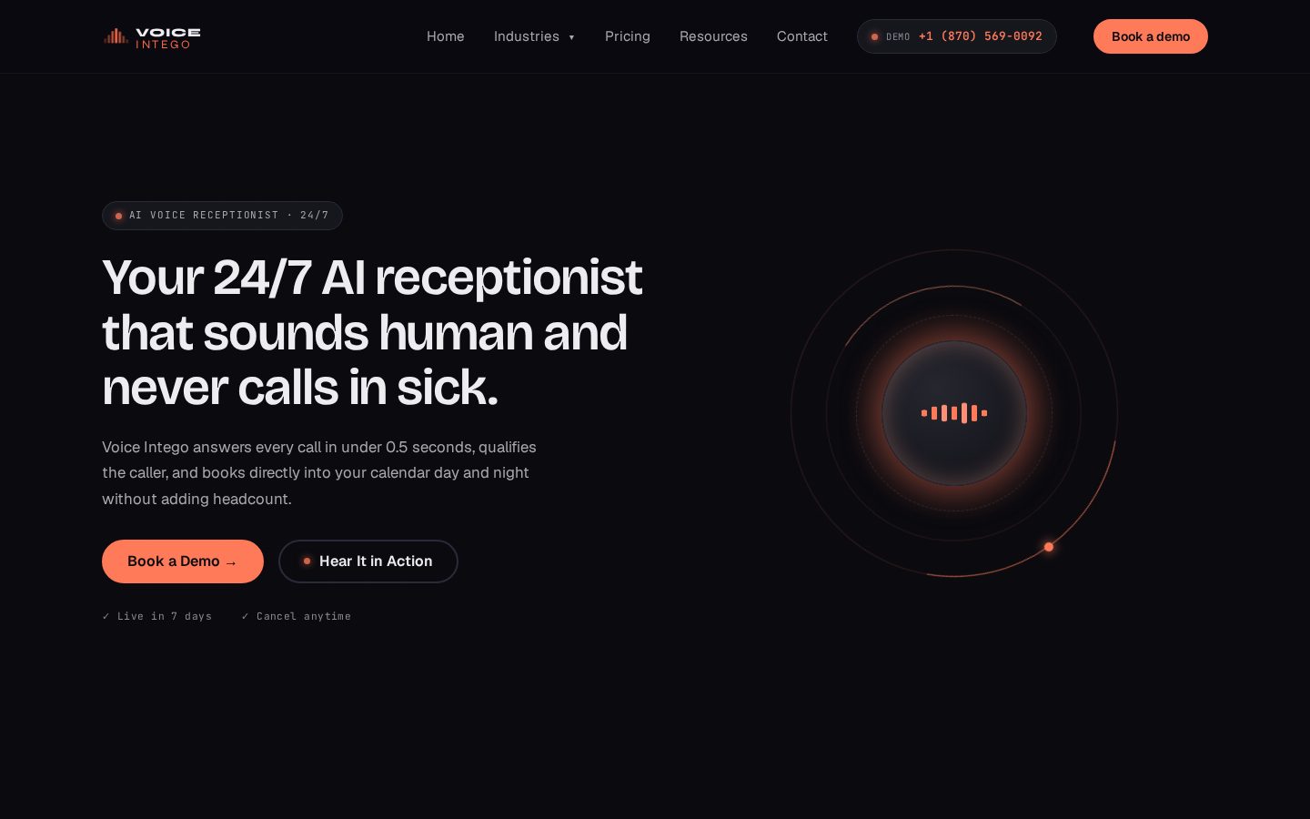 Voiceintego Homepage