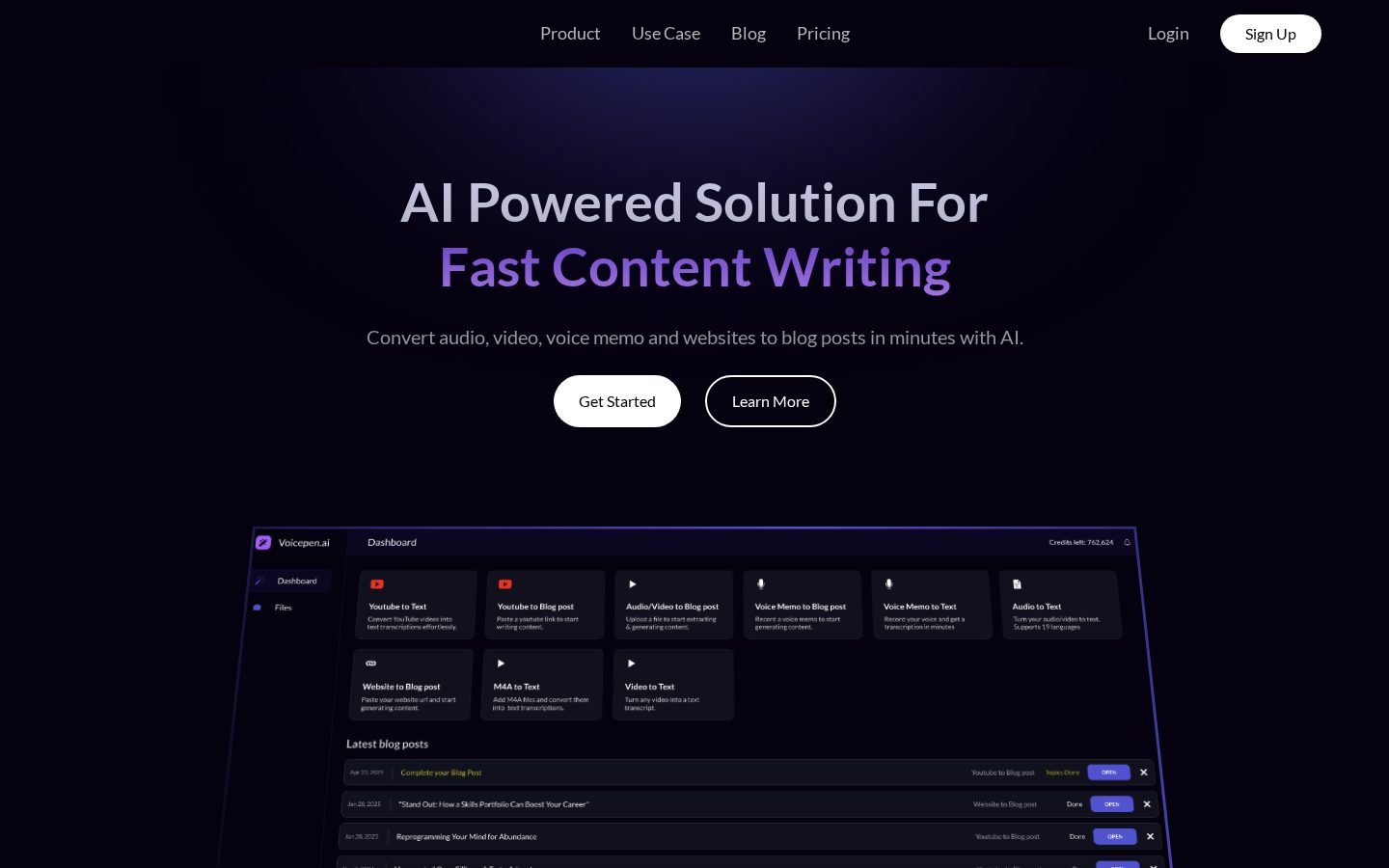 Voicepen Homepage