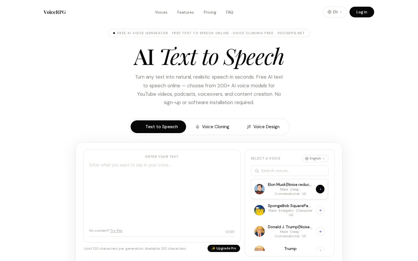 VoiceRPG Homepage