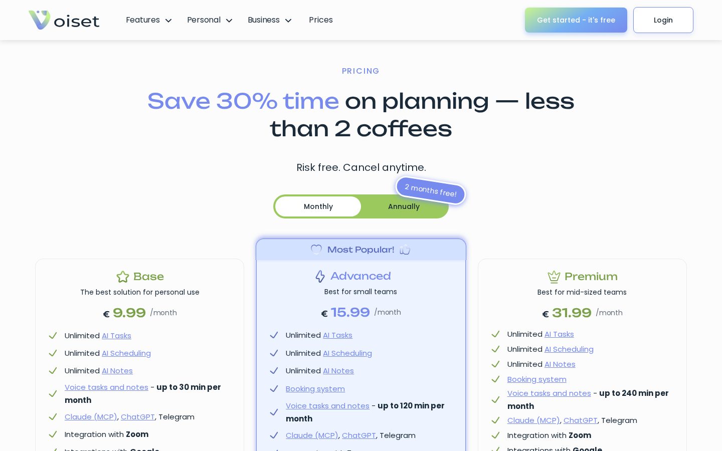 Voiset Pricing