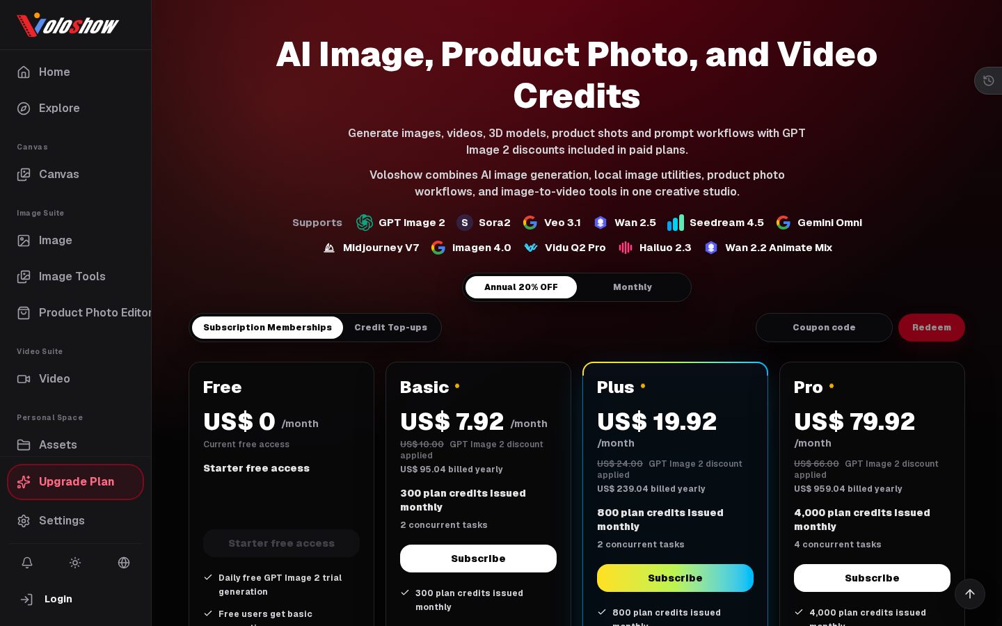 Voloshow Pricing
