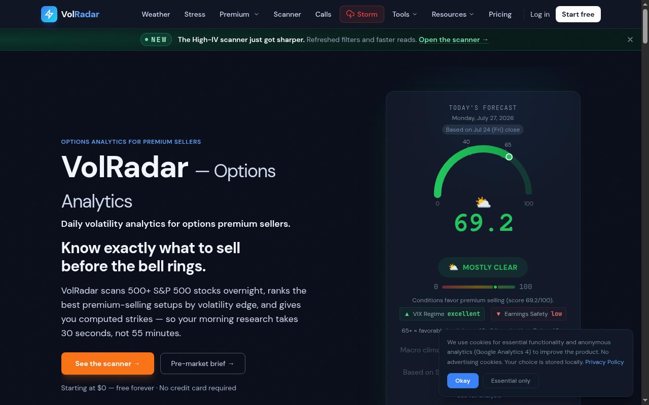 VolRadar Homepage