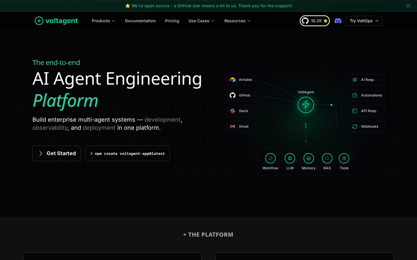 VoltAgent Homepage