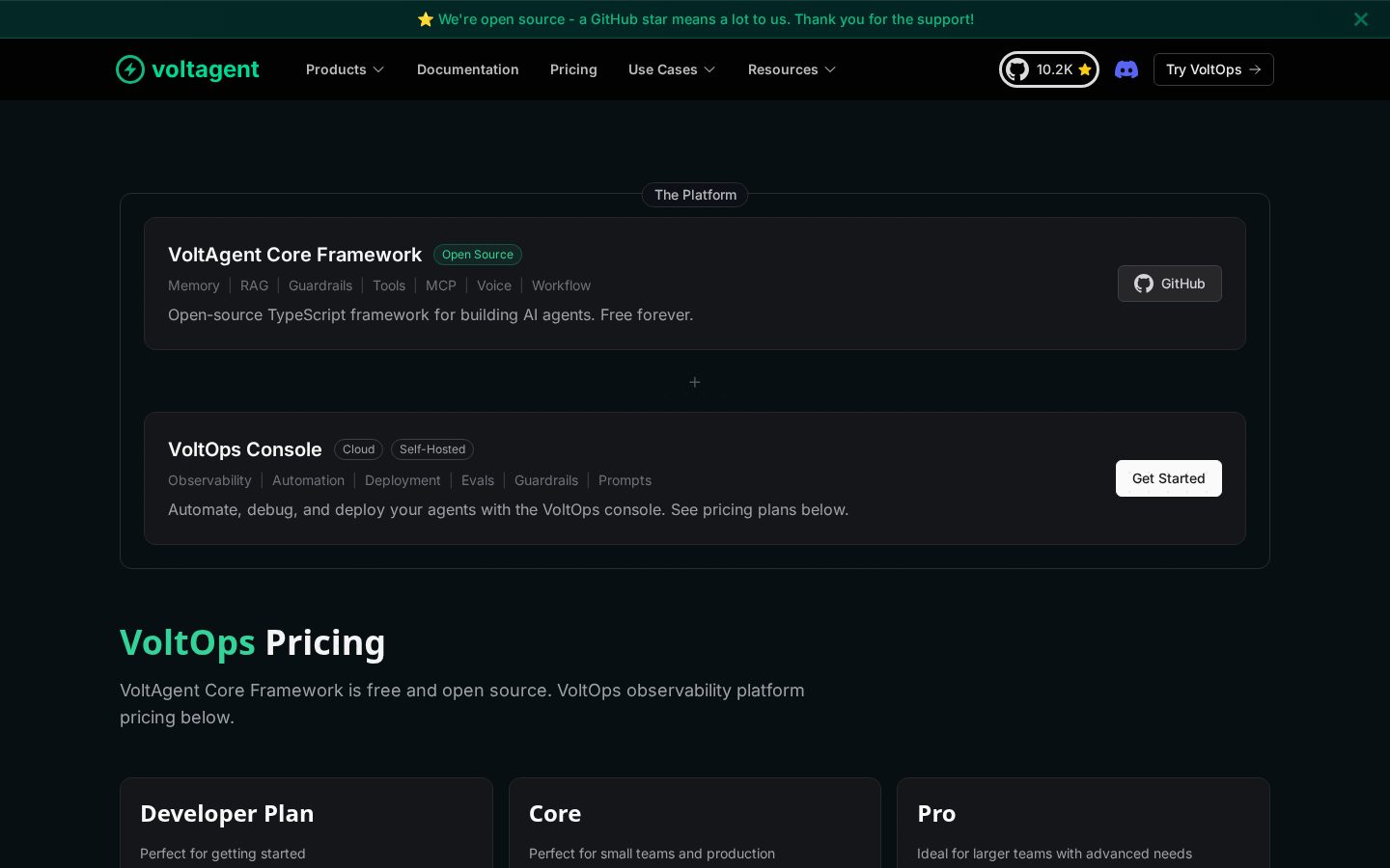 VoltAgent Pricing
