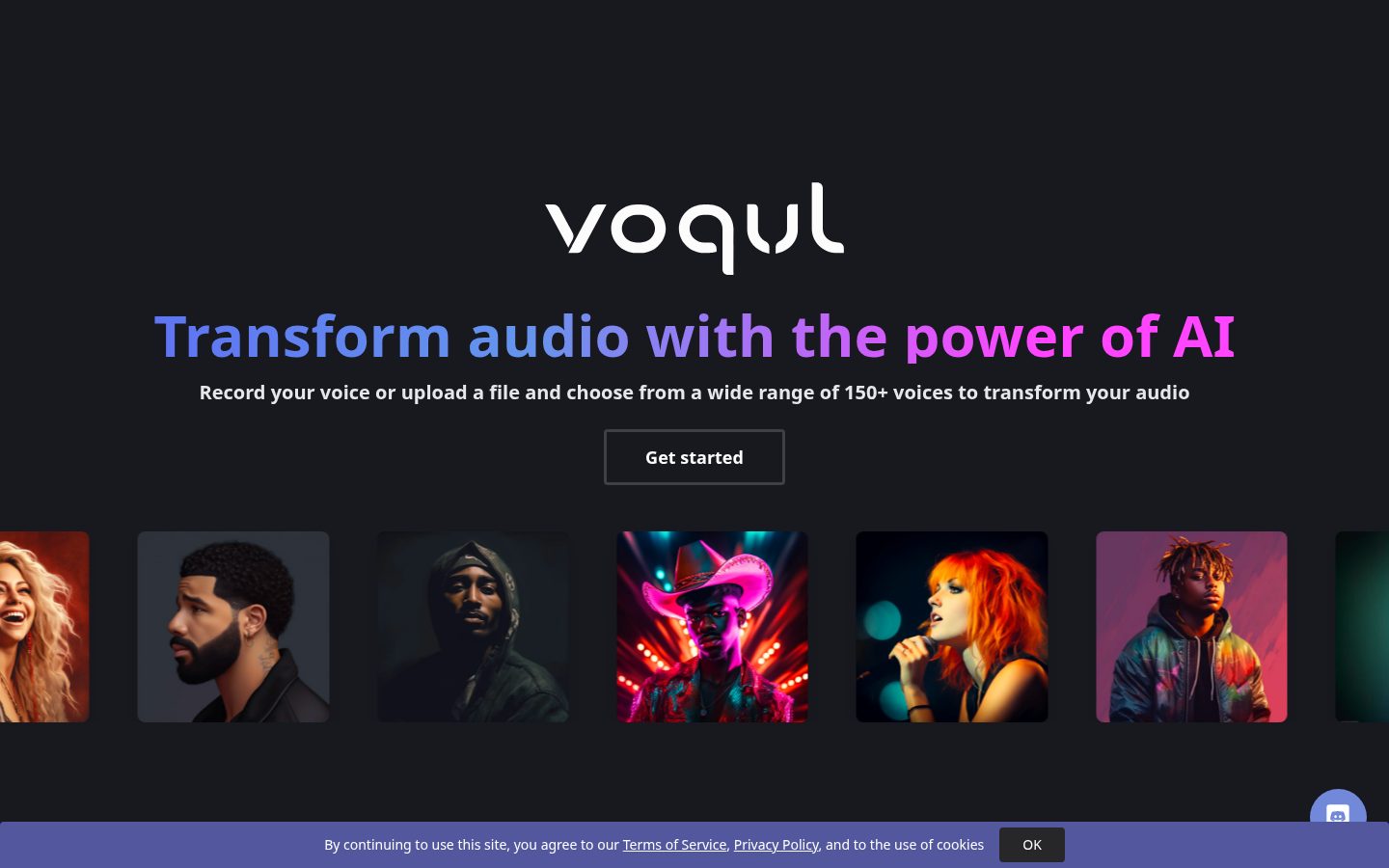 Voqul Homepage