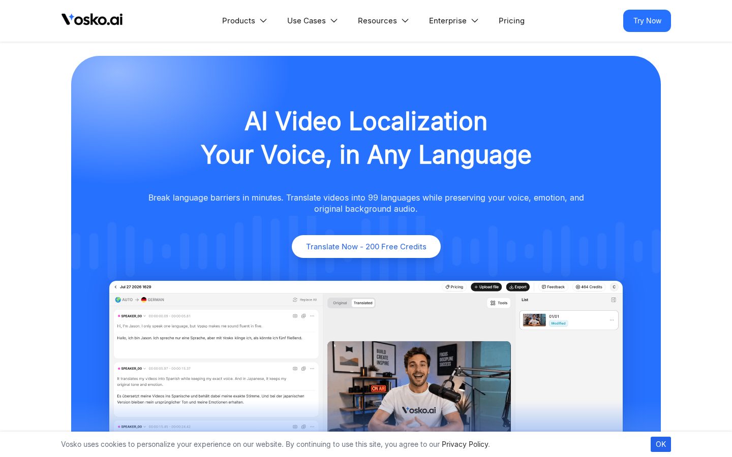 Vosko AI Homepage