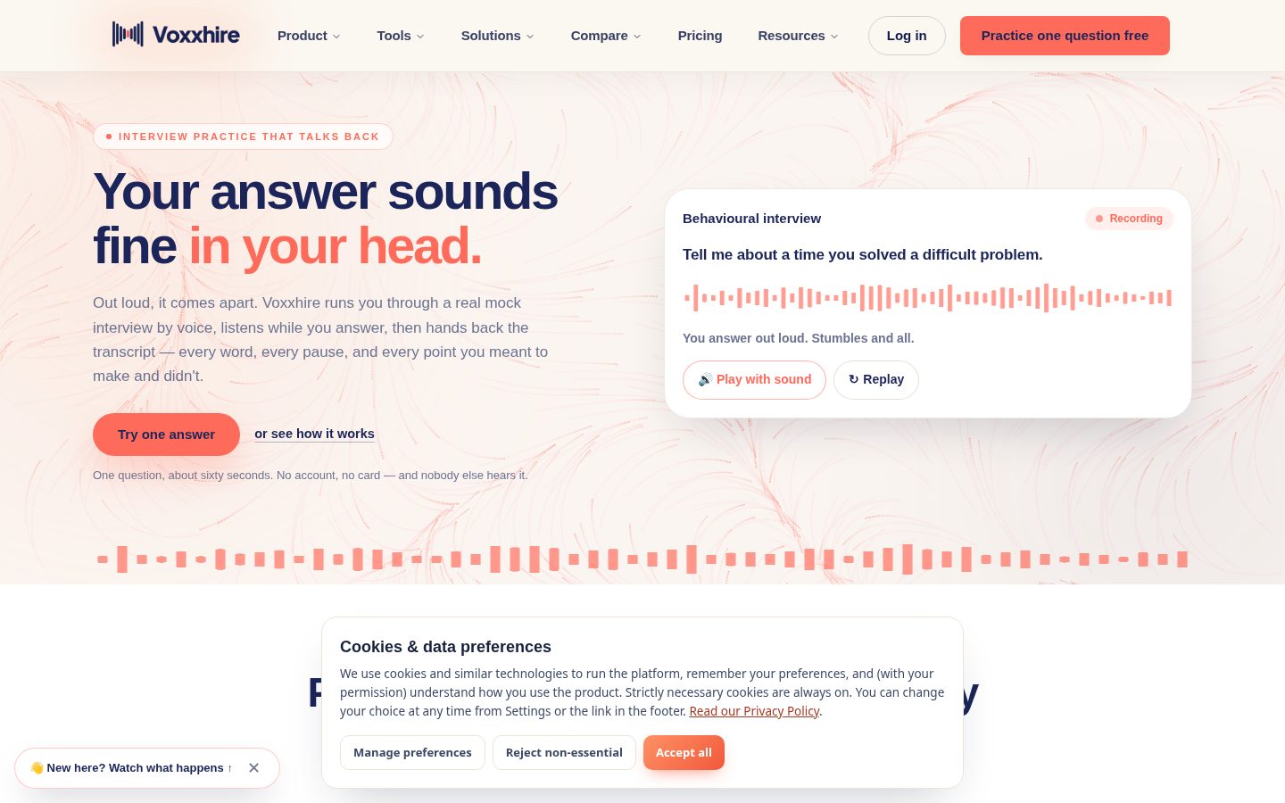 Voxxhire Homepage