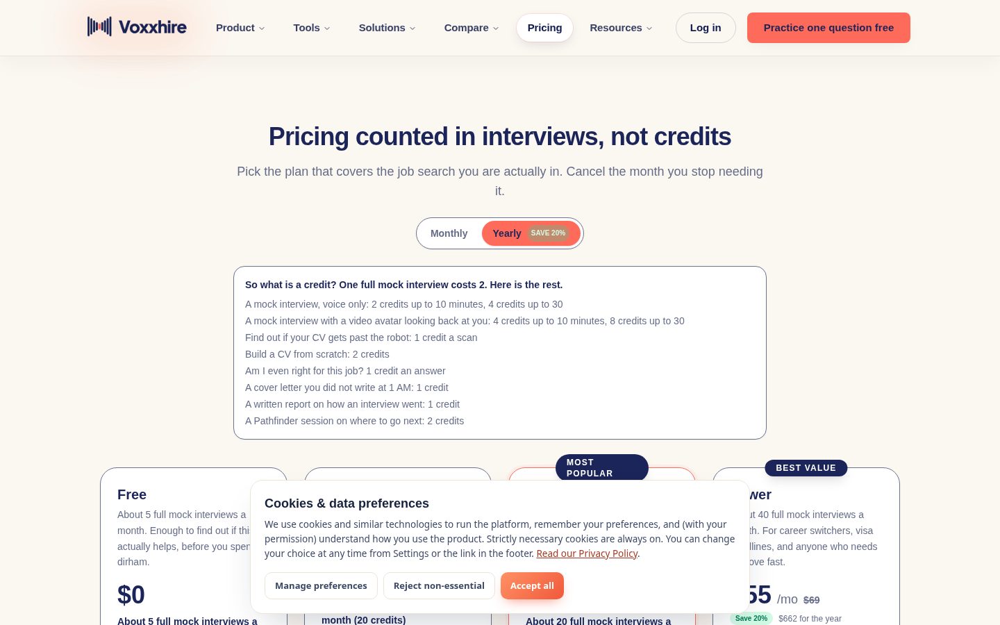 Voxxhire Pricing