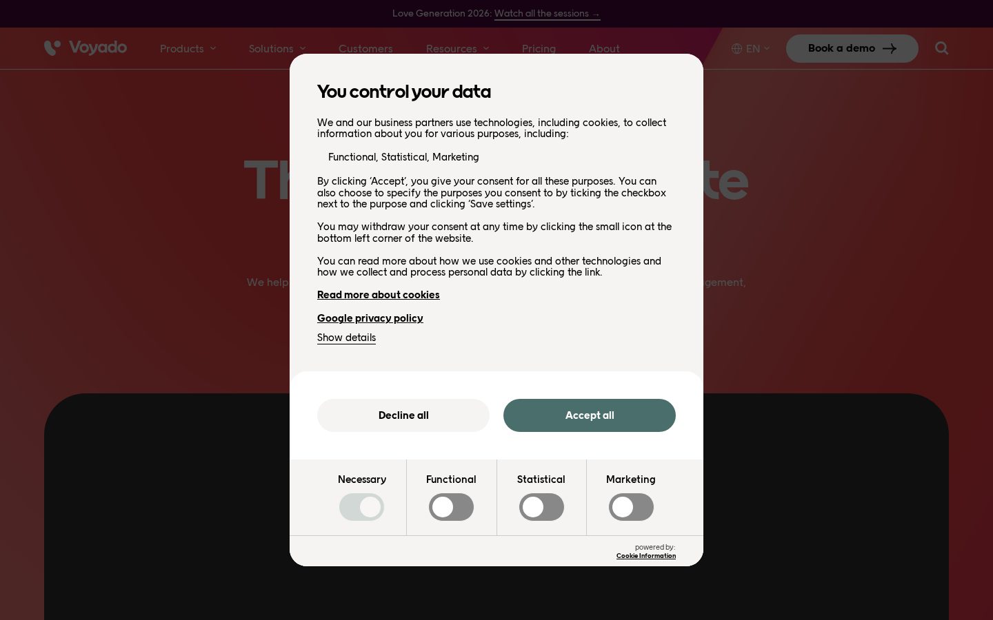 Voyado Homepage