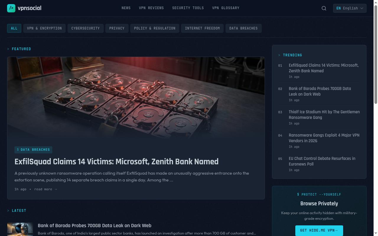 VPNSocial - Privacy Toolkit Homepage