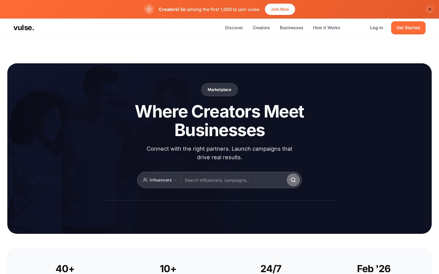 Vulse Homepage